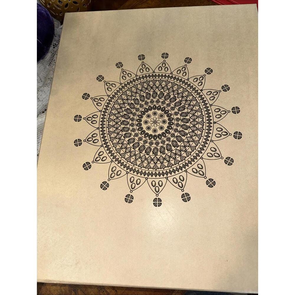 $99 Earthbound Trading 7 Stone Chakra Leather Journal Meditation 13.5x17.5 HUGE - Picture 2 of 6